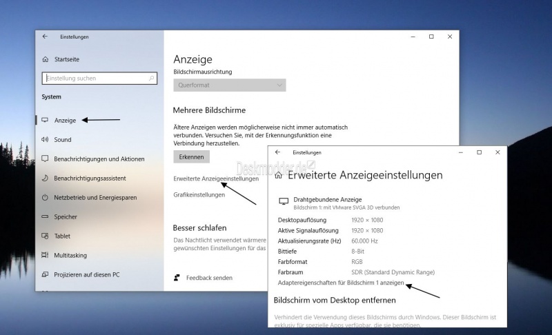 Datei:Bildschirmaktualisierungsrate aendern Windows 10.jpg