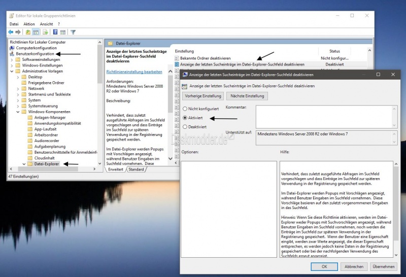 Datei:Schnellsuche Windows 10 Suche Fenster deaktivieren aktivieren 002.jpg