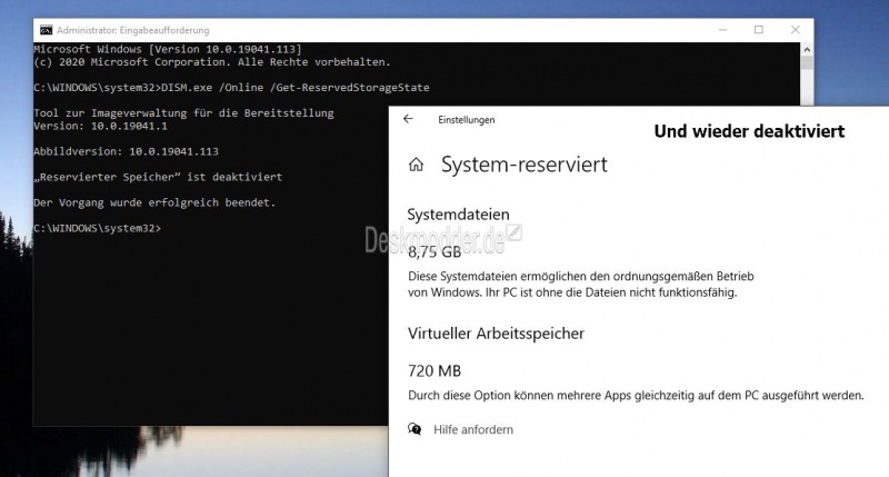 Datei:Reservierter Speicher ueber DISM deaktivieren Windows 10 1.jpg