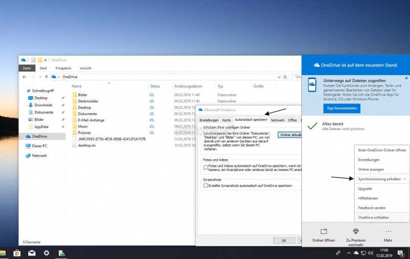 Datei:OneDrive Synchronisation beenden Windows 10.jpg