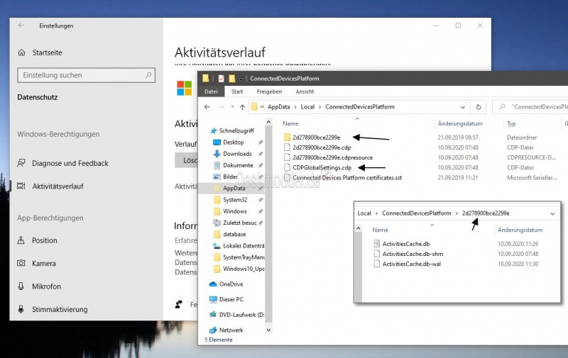 Datei:Speicherort Aktivitaetsverlauf Windows 10.jpg