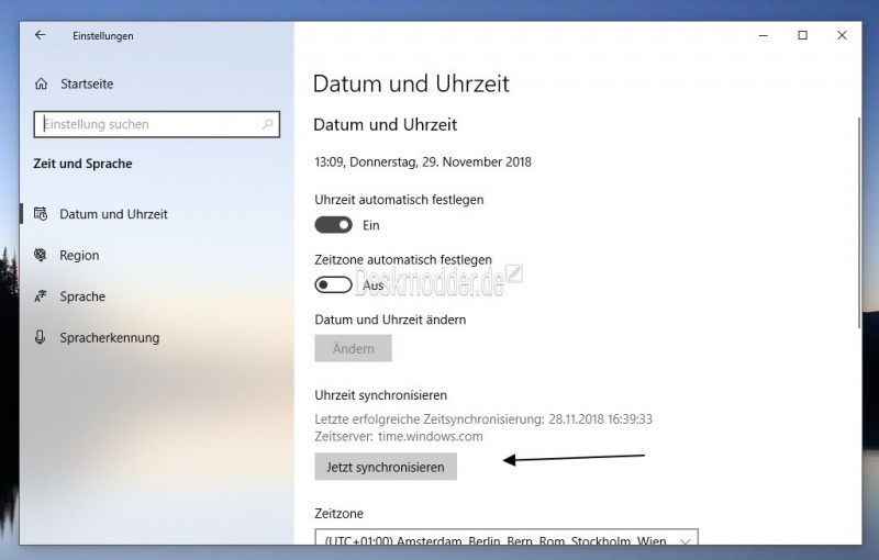 Datei:Zeit synchronisieren Windows 10.jpg