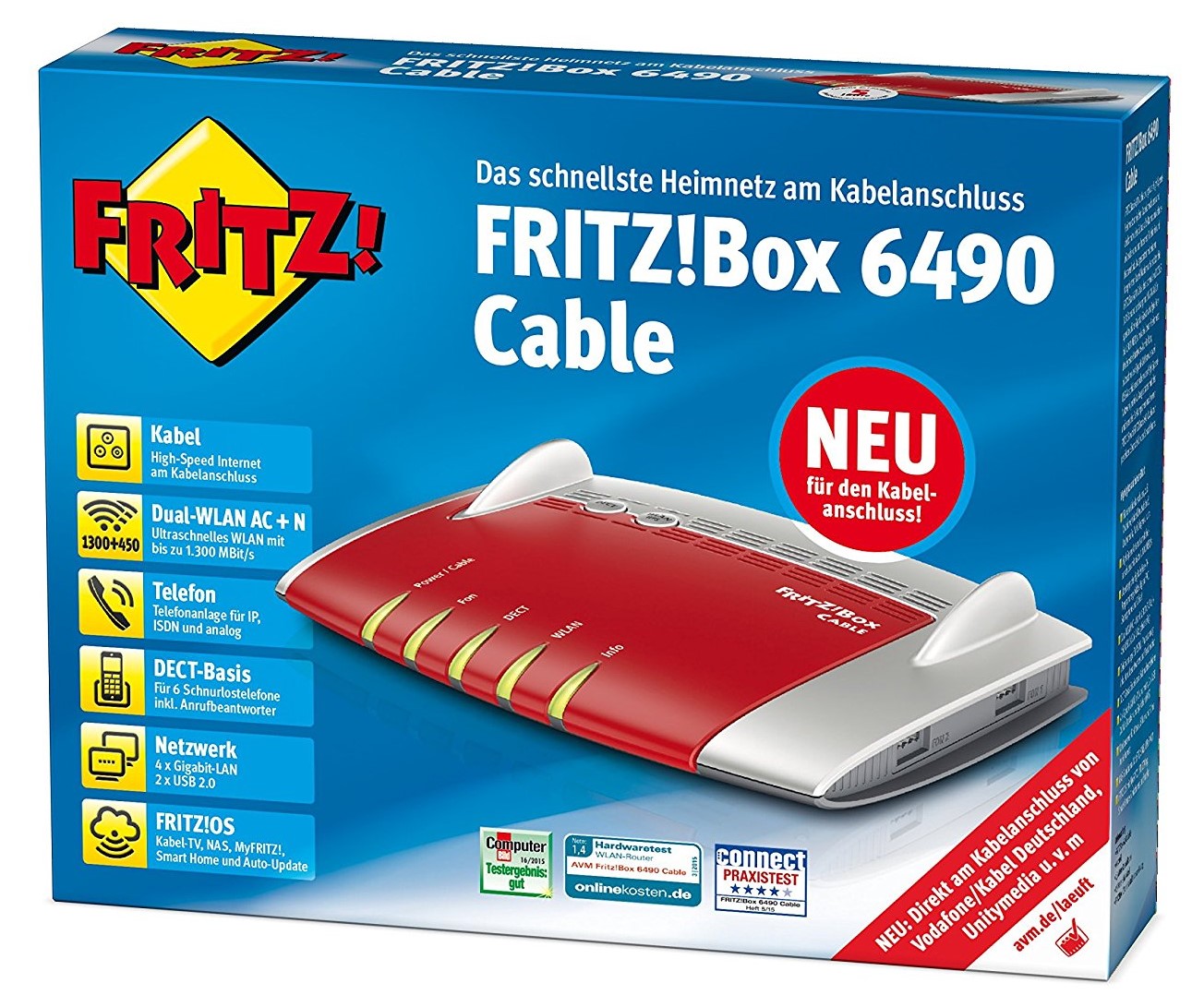 Endgerätefreiheit: FRITZ!Box 6490 Cable im Test - Deskmodder.de