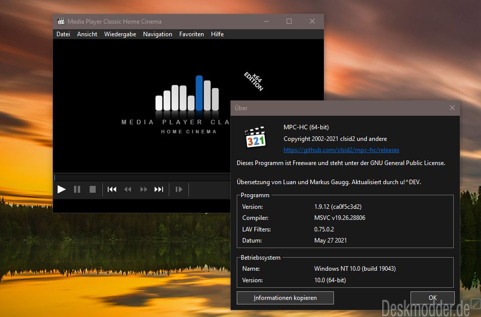 Media Player Classic (MPC-HC) 1.9.12 entfernt die RealMedia und QuickTime  Frameworks - Deskmodder.de