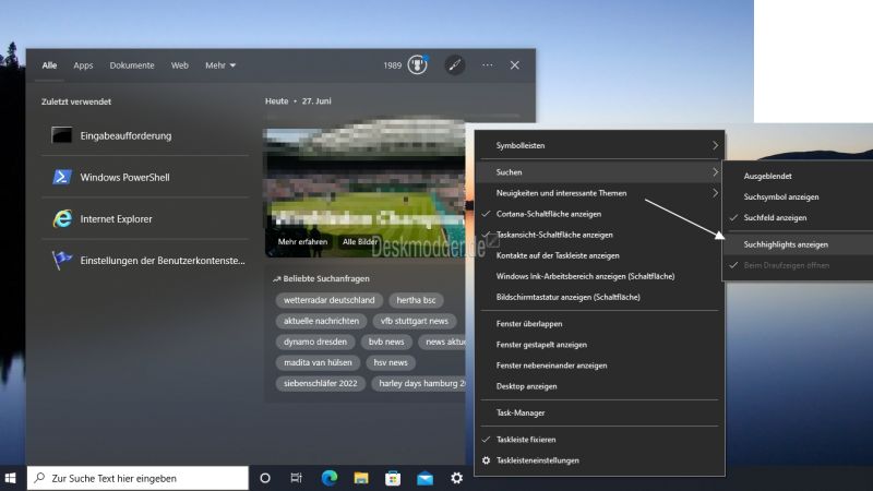 Datei:Suchhighlights deaktivieren Windows 10.jpg